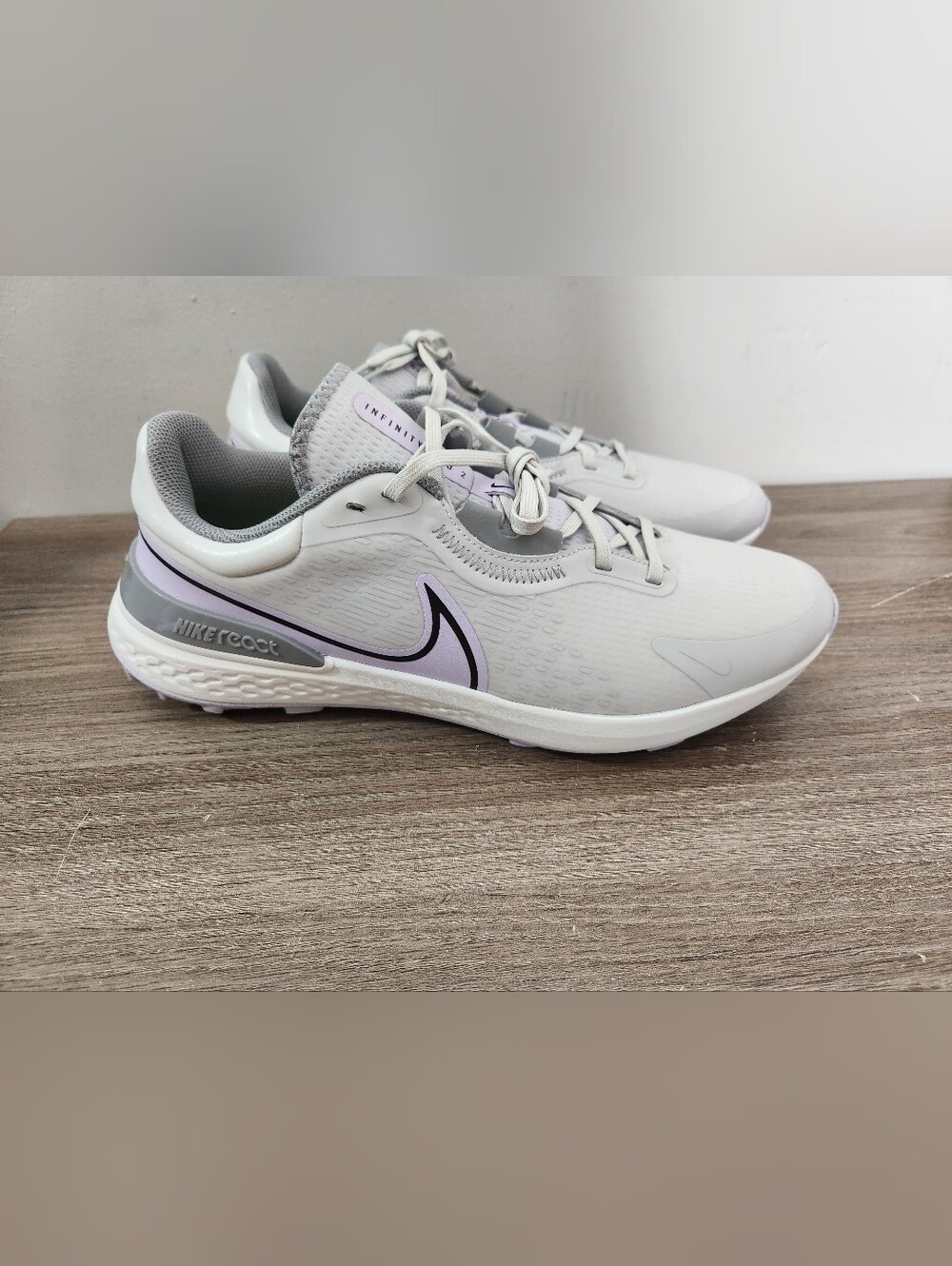 Nike Infinity Pro 2 Photon Dust Gray/Purple/Golf Shoes
